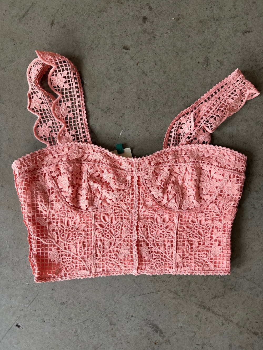 Farm rio pink crochet top